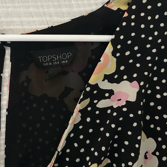 TOPSHOP | FLORAL POLKA DOT TEA TIE DRESS - Picture 3 of 3